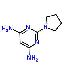 2-Pyrrolidin-1-ylpyrimidine-4,6-diamine结构式