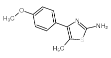 4-(4-甲氧基苯基)-5-甲基-噻唑-2-胺结构式