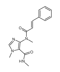 1-methyl-5-methylaminocarbonyl-4-(N-cinnamoyl-N-methylamino)imidazole Structure