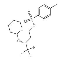 (3R)-4,4,4-trifluoro-3-((tetrahydro-2H-pyran-2-yl)oxy)butyl 4-methylbenzenesulfonate Structure