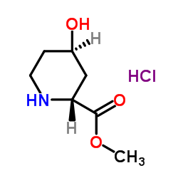 Methyl (2R,4R)-4-hydroxy-2-piperidinecarboxylate hydrochloride (1:1)结构式