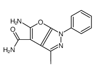 5-amino-3-methyl-1-phenylfuro[2,3-c]pyrazole-4-carboxamide Structure