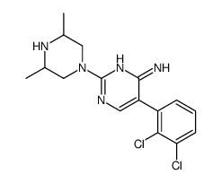 5-(2,3-dichlorophenyl)-2-(3,5-dimethylpiperazin-1-yl)pyrimidin-4-amine结构式