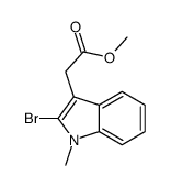 methyl 2-(2-bromo-1-methylindol-3-yl)acetate Structure