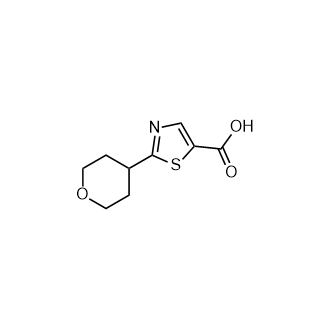 2-(四氢吡喃-4-基)-1,3-噻唑-5-羧酸结构式