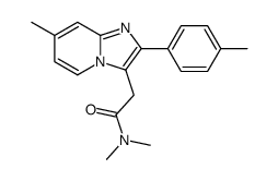 N,N-dimethyl-2-[7-methyl-2-(4-methylphenyl)imidazo[1,2-a]pyridin-3-yl]acetamide结构式