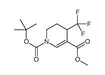 1-tert-butyl 3-methyl 4-(trifluoromethyl)-5,6-dihydropyridine-1,3(4H)-dicarboxylate structure