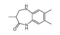 3,7,8-trimethyl-1,3,4,5-tetrahydro-2H-benzo[b][1,4]diazepin-2-one结构式