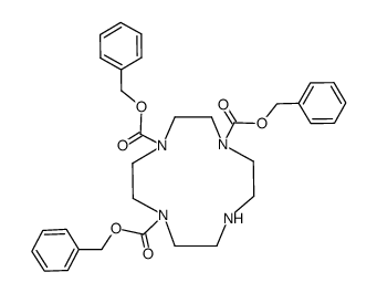 Tribenzyl 1,4,7,10-Tetraazacyclododecane-1,4,7-tricarboxylate结构式