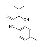 2-hydroxy-3-methyl-N-(4-methylphenyl)butanamide结构式