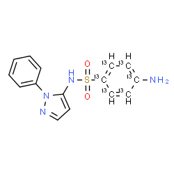 磺胺苯吡唑-13C3 标准结构式