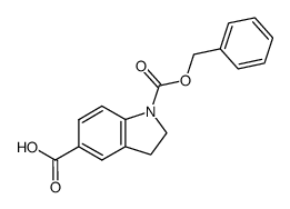 1H-INDOLE-1,5-DICARBOXYLIC ACID,2,3-DIHYDRO-,1-(PHENYLMETHYL)ESTER结构式