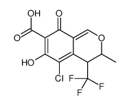 5-chloro-6-hydroxy-3-methyl-8-oxo-4-(trifluoromethyl)-3,4-dihydroisochromene-7-carboxylic acid结构式