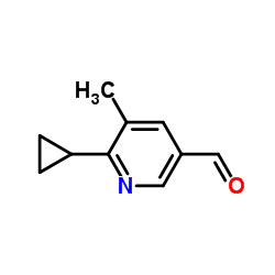 2-Cyclopropyl-3-methylpyridine-5-carbaldehyde structure