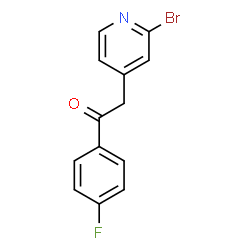 2-(2-bromopyridin-4-yl)-1-(4-fluorophenyl)ethanone structure