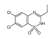 6,7-dichloro-3-ethyl-2H-benzo[e][1,2,4]thiadiazine 1,1-dioxide结构式