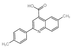 6-METHYL-2-(4-METHYLPHENYL)QUINOLINE-4-CARBOXYLICACID结构式