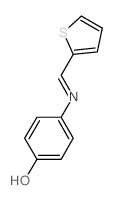 4-(thiophen-2-ylmethylideneamino)phenol结构式