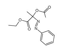 ethyl 2-acetoxy-2-(phenyldiazenyl)propanoate Structure