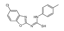 1-(5-chloro-1,3-benzoxazol-2-yl)-3-(4-methylphenyl)thiourea结构式