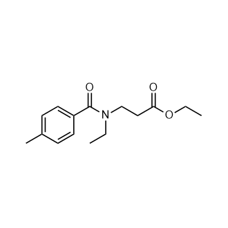 Ethyl 3-(N-ethyl-4-methylbenzamido)propanoate structure