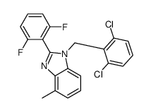 1-[(2,6-dichlorophenyl)methyl]-2-(2,6-difluorophenyl)-4-methylbenzimidazole Structure