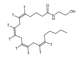 anandamide [arachidonyl-5,6,8,9,11,12,14,15-3h] Structure