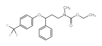 N-甲基-N-[3-苯基-3-(4-三氟甲基苯氧基)丙基]氨基甲酸乙酯结构式
