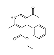 2,6-Dimethyl-4-phenyl-5-acetyl-1,4-dihydropyridine-3-carboxylic acid ethyl ester结构式