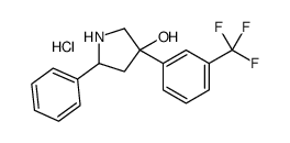 5-phenyl-3-[3-(trifluoromethyl)phenyl]pyrrolidin-3-ol,hydrochloride结构式