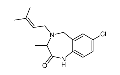 7-chloro-3-methyl-4-(3-methylbut-2-enyl)-3,5-dihydro-1H-1,4-benzodiazepin-2-one Structure