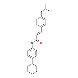 N-(4-CYCLOHEXYLPHENYL)-3-(4-ISOBUTYLPHENYL)ACRYLAMIDE structure