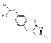 (5E)-5-(4-异丙氧基亚苄基)-2-疏基-1,3-噻唑-4(5H)-酮图片