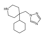 4-cyclohexyl-4-(1,2,4-triazol-1-ylmethyl)piperidine结构式