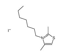 3-heptyl-2,4-dimethyl-1,3-thiazol-3-ium,iodide Structure