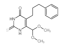 4(1H)-Pyrimidinone,6-(dimethoxymethyl)-2,3-dihydro-5-(3-phenylpropyl)-2-thioxo- Structure