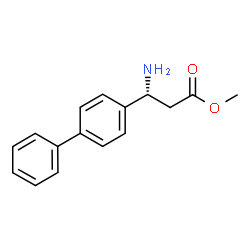 METHYL (3R)-3-AMINO-3-(4-PHENYLPHENYL)PROPANOATE结构式