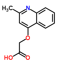 (2-METHYL-QUINOLIN-4-YLOXY)-ACETIC ACID结构式