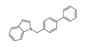 1-[(4-phenylphenyl)methyl]indole Structure