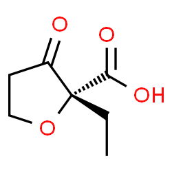 2-Furancarboxylicacid,2-ethyltetrahydro-3-oxo-,(2R)-(9CI) structure