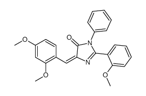 4H-Imidazol-4-one,5-[(2,4-dimethoxyphenyl)methylene]-3,5-dihydro-2-(2-methoxyphenyl)-3-phenyl- Structure