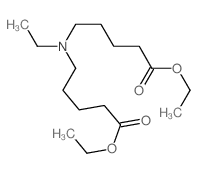 ethyl 5-(4-ethoxycarbonylbutyl-ethyl-amino)pentanoate结构式