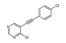 4-chloro-5-[2-(4-chlorophenyl)ethynyl]pyrimidine Structure