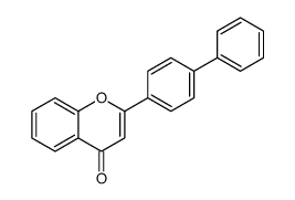 2-(4-phenylphenyl)chromen-4-one结构式