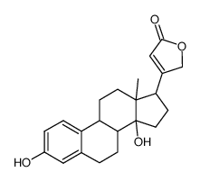 3,14-dihydroxy-19-nor-14β-card-1,3,5(10),20(22)-tetraenolide Structure