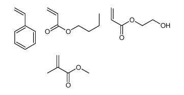 butyl prop-2-enoate,2-hydroxyethyl prop-2-enoate,methyl 2-methylprop-2-enoate,styrene Structure