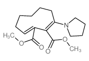 dimethyl (1Z,8E)-2-pyrrolidin-1-ylcyclonona-1,8-diene-1,9-dicarboxylate结构式