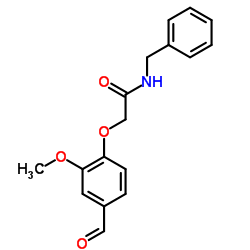 N-Benzyl-2-(4-formyl-2-methoxyphenoxy)acetamide结构式