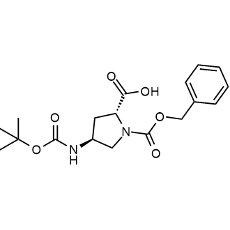 (2R,4S)-1-((苄氧基)羰基)-4-((叔丁氧基羰基)氨基)吡咯烷-2-羧酸图片