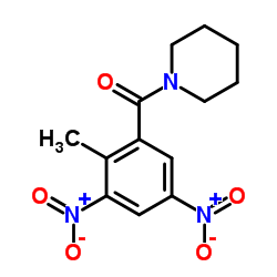 (2-Methyl-3,5-dinitrophenyl)(1-piperidinyl)methanone结构式